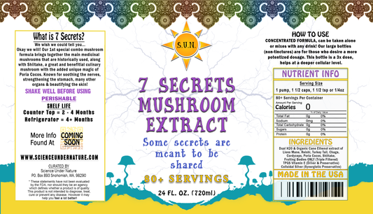 24oz 7 Secrets Mushroom Extract