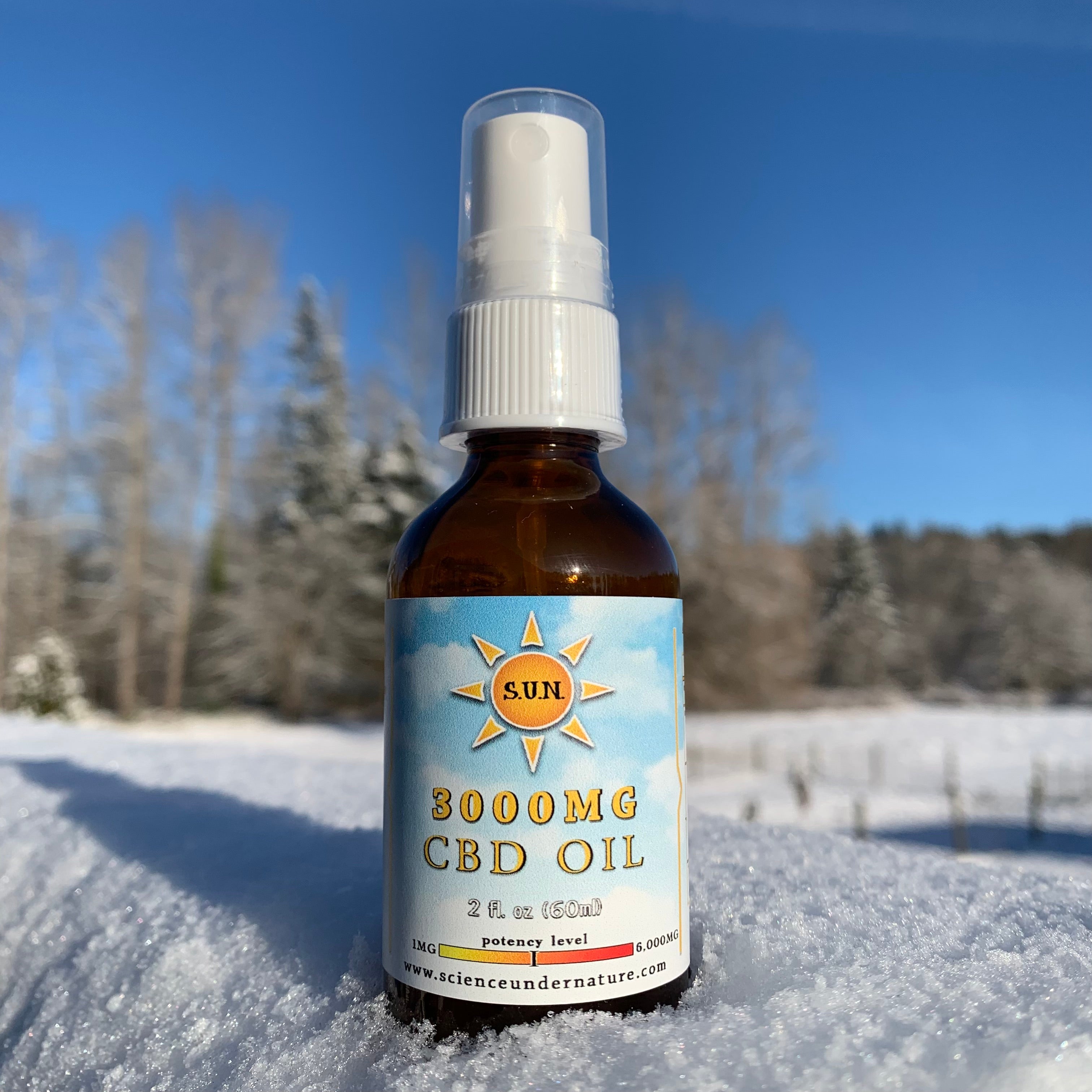 Bottle of 3000mg CBD spray