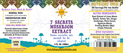 4oz 7 Secrets Mushroom Tincture